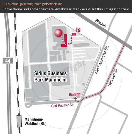Wegbeschreibung Mannheim Business Sirius Park (Gebäudeplan) ADVICO Partner Rhein-Neckar (348)