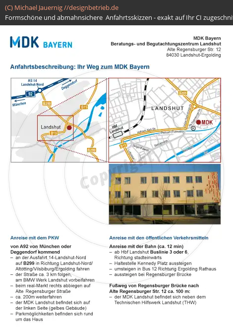 Wegbeschreibung Landshut Alte Regensburger Straße MDK Bayern (384)