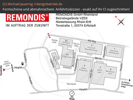 Wegbeschreibung Erftstadt Betriebsgelände Lageplan REMONDIS (423)