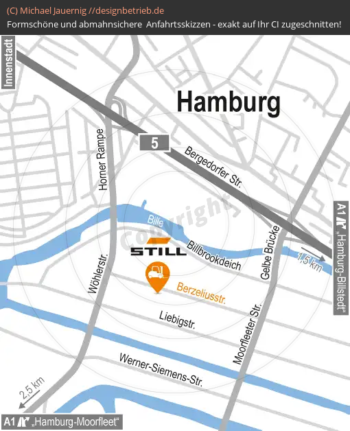 Wegbeschreibung Hamburg Detailskizze STILL GmbH (435)
