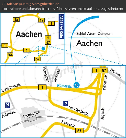 Wegbeschreibung Aachen Schlaf-Atem-Zentrum Löwenstein Medical GmbH & Co. KG (499)