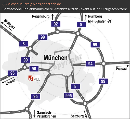 Wegbeschreibung München Übersichtskarte MLL Münchner Leukämielabor GmbH (266)