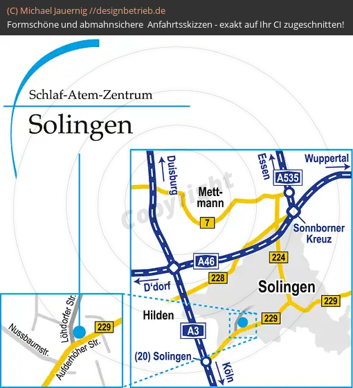 Wegbeschreibung Solingen Löhdorfer Straße Löwenstein Medical GmbH & Co. KG (365)