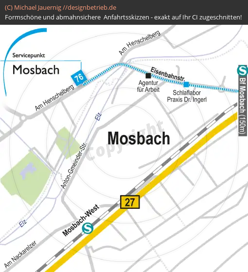 Wegbeschreibung Mosbach Schlaf-Atem-Zentrum Löwenstein Medical GmbH & Co. KG (477)