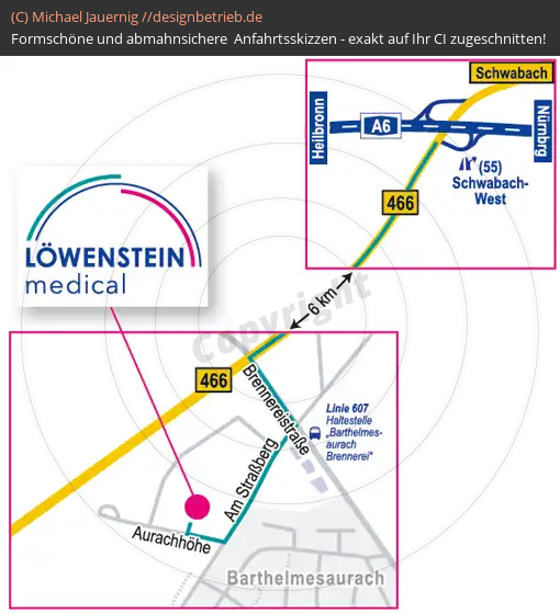 Wegbeschreibung Kammerstein Niederlassung Löwenstein Medical GmbH & Co. KG (547)