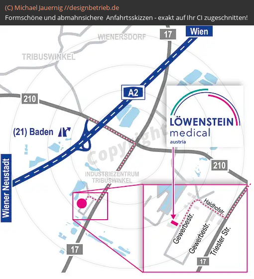 Wegbeschreibung Baden (Österreich) Niederlassung Baden (Österreich) | Löwenstein Medical GmbH & Co. KG (587)