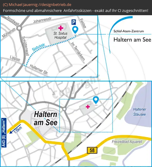 Wegbeschreibung Haltern am See Schlaf-Atem-Zentrum | Löwenstein Medical GmbH & Co. KG (638)