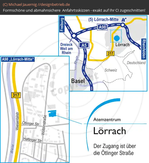 Wegbeschreibung Lörrach Wölblinstraße Schlaf-Atem-Zentrum | Löwenstein Medical GmbH & Co. KG (713)