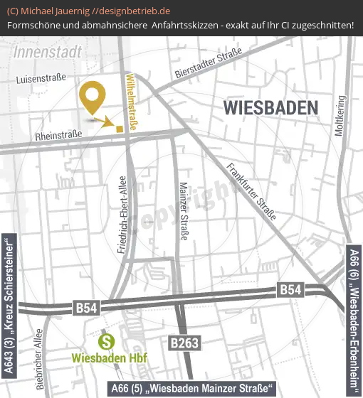 Wegbeschreibung Wiesbaden Detailkarte | Waider Mediendesign (786)